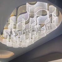 Lustre LED rond en fer personnalisé avec un angle de faisceau de 360° et une installation facile pour les bureaux de vente, les hôtels, les salles de banquet