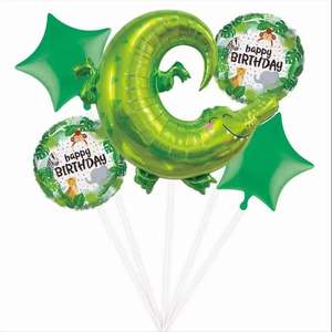 Globos grandes de papel de aluminio para animales, <span class=keywords><strong>5</strong></span> uds., mono, León, cebra, elefante, jirafa, Cocodrilo, globo, decoraciones para fiesta de cumpleaños para el Día de los niños - Product Image 5