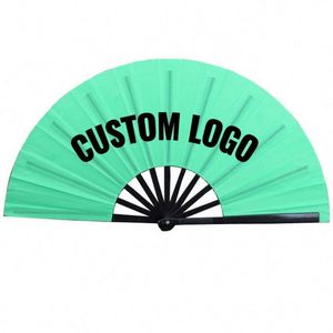 Personalized Portable Hand Fan Foldable Design with Custom Logo for Music Festival Party Favors and Business <b>Gifts</b> - Product Image 1
