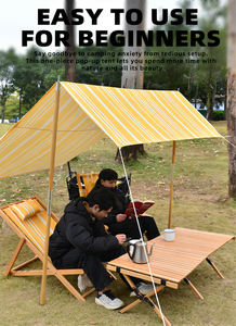 <span class=keywords><strong>Abri</strong></span> de plage haut de gamme style bohème - Tonnelle A-Frame pour 2 à 4 personnes avec installation sans outils pour événements côtiers de luxe - Product Image 6