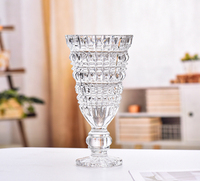 Vase de table en verre fait main créatif de haute qualité artisanat de glaçure de luxe ornements décoratifs doux pour les arrangements floraux de salon