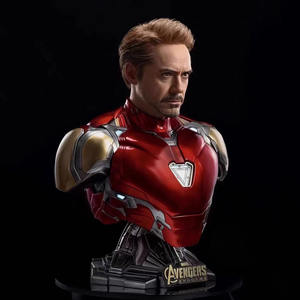 Escultura de Fibra de Vidrio de Iron Man a Tamaño Real Personalizada de Fábrica, Busto de Tony <span class=keywords><strong>Stark</strong></span>, Personaje de Película para Decoración del Hogar, Regalos y Artesanía - Product Image 6
