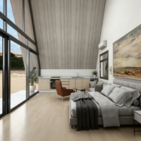 Cabane en bois robuste de type A, maison modulaire de luxe en forme de triangle pour hôtel, complexe hôtelier ou maison d'hôtes