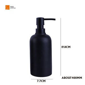 Custom Hotel di Lusso Da <span class=keywords><strong>Bagno</strong></span> Forniture Resina Dispenser Per La Schiuma di Sapone Bottiglia di Liquido Con Pompa Nero Bottiglia di Shampoo - Product Image 5
