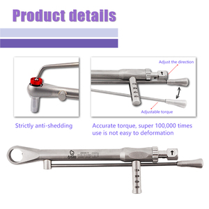 Hot Selling Dentale Universele Prothetische Gereedschapskit Tandheelkunde Implantaat Chirurgische Reparatie Momentsleutel Ratel Met 14 Stuks Schroevendraaiers - Product Image 4