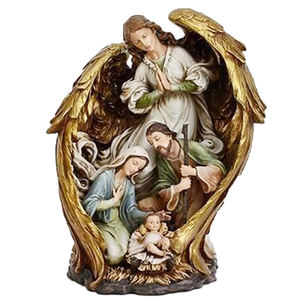 אישית דתי סלטיק קוב קתולי מרי יוסף תינוק ישו polyresin המולד מלאך שומר צלמית עם משפחה קדושה פסל - Product Image 6