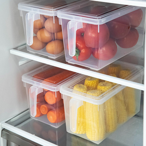Rectangular kitchen vegetable fruit food container preservation refrigerator box fish meat refrigerator organizer storage box