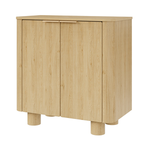 Mesita <span class=keywords><strong>de</strong></span> <span class=keywords><strong>noche</strong></span> alta moderna en roble natural, mesita <span class=keywords><strong>de</strong></span> <span class=keywords><strong>noche</strong></span> ancha <span class=keywords><strong>de</strong></span> madera con 2 cajones <span class=keywords><strong>de</strong></span> almacenamiento, mesita <span class=keywords><strong>de</strong></span> <span class=keywords><strong>noche</strong></span> <span class=keywords><strong>de</strong></span> diseño <span class=keywords><strong>de</strong></span> perfil Curvo - Product Image 3