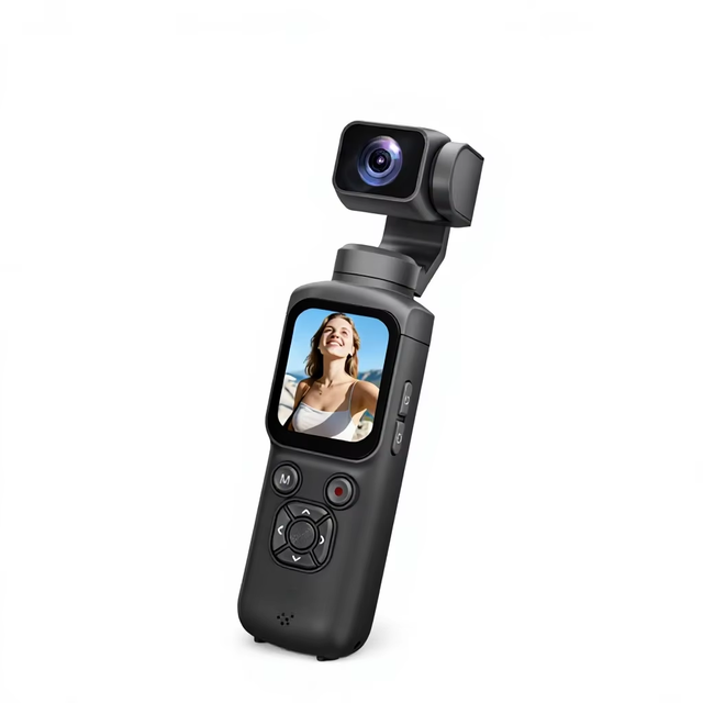 Custom Logo/Packing Available:4K Handheld Action Camera for Outdoor Photography, Face Tracking Gimbal Camera with HD Touchscreen