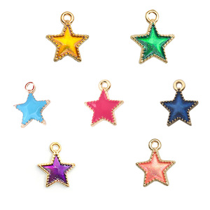 Colgante de aleación en forma de estrella colorido para accesorios de joyería DIY SN606 - Product Image 5