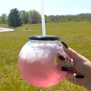 Vente en gros de tasses à cocktail 42oz avec logo personnalisé gobelets à poisson en plastique avec poignée pour boisson - Product Image 2
