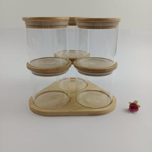 Tarro <span class=keywords><strong>de</strong></span> almacenamiento <span class=keywords><strong>de</strong></span> vidrio transparente con tapa <span class=keywords><strong>de</strong></span> madera y bambú, tarro <span class=keywords><strong>de</strong></span> almacenamiento <span class=keywords><strong>de</strong></span> alimentos <span class=keywords><strong>de</strong></span> alto borosilicato, especias pequeñas - Product Image 5