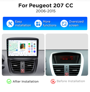 Junsun Radio de Auto con Carplay de 9 Pulgadas para Peugeot 207, Android Auto para Peugeot 207, Navegación GPS para Peugeot 207 2006-2015, Unidad Principal - Product Image 2