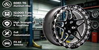 Rines HZH Personalizados de Aleación Forjada de 2 Piezas con Diseño Cóncavo Profundo, Beadlock 5x114.3 5x120 5x130 para Autos de Carreras, 16 17 18 Pulgadas, para ATV y UTV