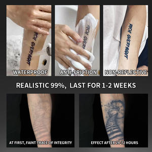 สัญลักษณ์กอธิคที่สมจริงรอยสักชั่วคราวมีปีกเข็มทิศกึ่งถาวรรอยสักสมุนไพรกันน้ำได้นาน2สัปดาห์สำหรับแขน - Product Image 5