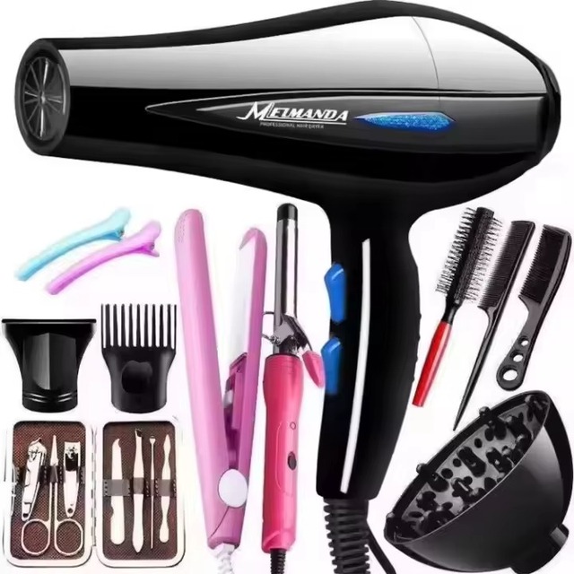 Professional Low Noise Negative Ionic Reverse Air Hand Hair Dryer High Speed DC Motor 800W Plastic Household Hotel Use Electric