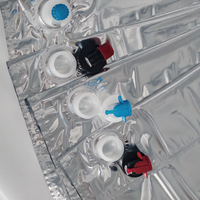 Pochettes souples aseptiques à haute barrière avec bec verseur en aluminium (BIB) de 1L à 15L, emballage OEM personnalisé pour vin et boissons