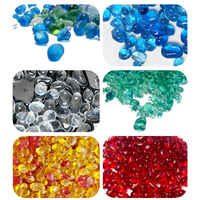 Galets de verre colorés transparents 3-6mm 6-9mm, galets décoratifs en verre haute brillance pour aquarium, bassin à poissons, jardin, vase, aménagement paysager