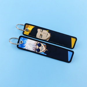 18 Designs Japan Style Jujuttsu Kaisan <b>Anime</b> <b>Keychain</b> Gojo Satoru Woven Embroidered <b>Keychain</b> Accessories - Product Image 5