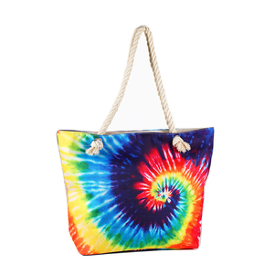 Vente en gros <span class=keywords><strong>de</strong></span> sacs <span class=keywords><strong>de</strong></span> <span class=keywords><strong>plage</strong></span> tendance pour femmes sacs fourre-tout en toile arc-en-ciel avec teinture <span class=keywords><strong>de</strong></span> cravate <span class=keywords><strong>sac</strong></span> <span class=keywords><strong>de</strong></span> courses <span class=keywords><strong>de</strong></span> <span class=keywords><strong>plage</strong></span> souvenir - Product Image 6