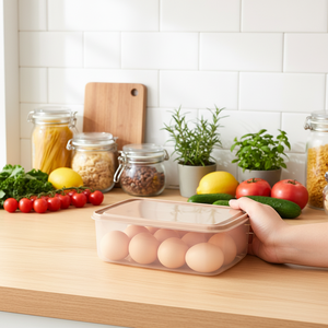 Juego de Cocina de 17 Piezas, Recipientes Duraderos de Plástico para Almacenamiento de Alimentos, Tapas Transparentes, Diseño Apilable, Recipientes Sellados para - Product Image 3