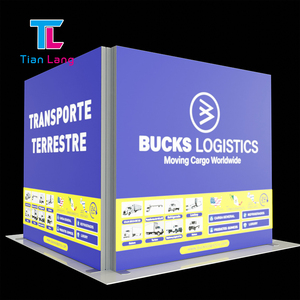Quick show tela de tensión plegable aluminio 3x3 publicidad cabina personalizada para caja de luz de exhibición - Product Image 3