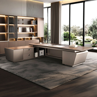 Bureau de direction modulaire haut de gamme en MDF, de style italien moderne et luxueux, pour une utilisation saine au bureau à domicile et en immeuble de bureaux