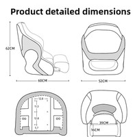 Sièges de conduite pour bateaux rapides et yachts, sièges de cockpit de luxe à dossier haut et revêtement souple pour applications marines, accessoires pour yachts et bateaux rapides