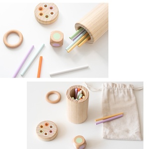 Ensemble de bâtons d'équilibre Montessori <span class=keywords><strong>en</strong></span> <span class=keywords><strong>bois</strong></span> pour enfants <span class=keywords><strong>en</strong></span> bas âge (0-3 ans) - Jouet éducatif sensoriel certifié CE/CPC - Product Image 5