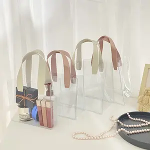 Biểu Tượng Tùy Chỉnh Du Lịch Crossbody Vai Thạch Túi Lớn Trong Suốt Rõ Ràng PVC Tote Túi Cho Bãi Biển