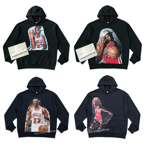 Streetwear hommes <span class=keywords><strong>tapisserie</strong></span> à capuche fabricant autocollant personnalisé retravaillé Boxy Applique Baggy sweats lavé sweats à capuche hommes - Product Image 3