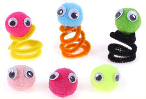 En gros 100 Pièces <span class=keywords><strong>Pompon</strong></span> Boule Assorties Pompons De Couleur Jouet Doux Balles pour Passe-Temps et Artisanat Créatif - Product Image 3