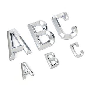 Automotive Grade 3D ABS <strong>Chrome</strong> Black Letters <strong>Numbers</strong> <strong>for</strong> Car Trunk Badge House Office <strong>Door</strong> Numbering Mailbox Identification - Product Image 5