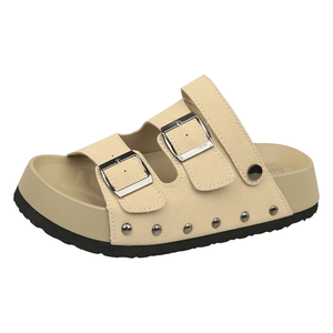 Sandalias de Plataforma de Verano para Mujer, Antideslizantes, Transpirables, con Suela de Goma Suave, Plataforma Alta, Doble Correa, Versátiles - Product Image 1