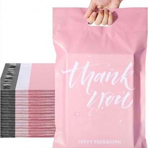 Sacs d'expédition personnalisés épais découpés sur mesure avec poignée pour vêtements, sacs de livraison en polyéthylène en gros pour vêtements - Product Image 1