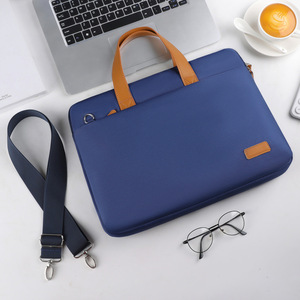 Sac pour ordinateur portable en polyester imperméable, mallette d'affaires légère, antichoc, 15,6 pouces, sac de voyage, mallette en cuir personnalisée - Product Image 4