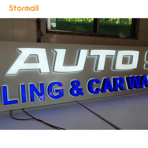 Segni di costruzione esterno esterno grandi lettere illuminate 3D segnaletica personalizzata luce in acciaio inox pubblicità <span class=keywords><strong>Logo</strong></span> del marchio - Product Image 4