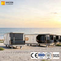 Capsule de camping Safari dans le désert, structure démontable, isolée, alimentée à l'énergie solaire, triple vitrage, pour site isolé, maison-capsule amovible
