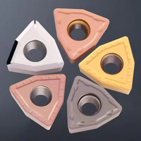 Plaquettes de fraisage en carbure de haute résistance, forme triangulaire, pour tournage CNC de l'acier dur, à alimentation rapide, durée de vie prolongée