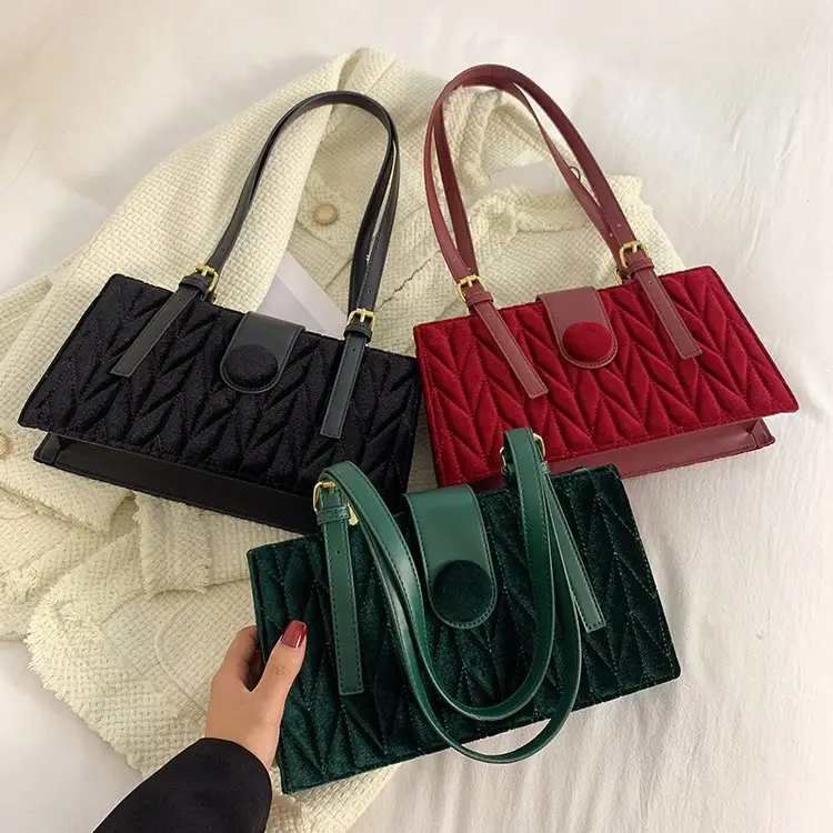 Wholesale Products Women's Shoulder Bags Luxury Fashion Suede Underarm Bag Designer Ladies Tote for Girls