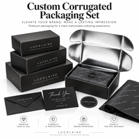 Luxuriöse Maßgefertigte Verpackungsbox Schwarzer Wellpappe-Versandkarton mit Reflektierendem Silber und Logo