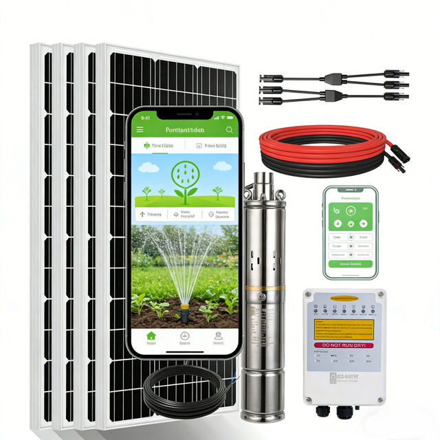 Solar Water Pump Factory with Solar Panel Surface Energy Power System AC Dc for Agriculture Farm Irrigation Home Pompe Solaire