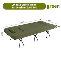 Tempat Tidur Gantung Luar Ruangan Portabel Kain Filamen Elastis PVC Tempat Tidur Lipat Aluminium Alloy Kain Oxford 300D untuk Berkemah Mendaki Gunung
