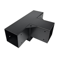 Support de toit de pergola robuste 2x4 support triangulaire simple connecteur de faisceau de poteau bois 2 "x 4" supports de montage en plastique en acier
