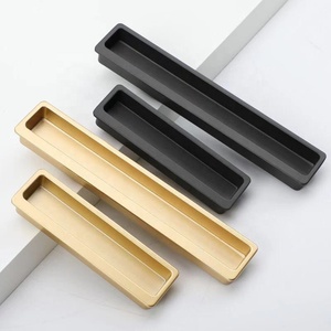 AQM RECESSED HANDLE <strong>Drawer</strong> Zinc Alloy <strong>Dark</strong> <strong>Grey</strong> Solid Recessed <strong>Drawer</strong> Handle Pull - Product Image 1