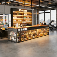 Comptoir de réception industriel moderne en panneaux E1 haute densité, durable, pour bar, gymnase, café, salle de billard, caisse