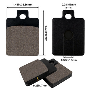 Plaquettes de frein génériques pour moto FA260 semi-métalliques 1,41x1,93 pouces pour freins à disque Piaggio Vespa - Product Image 1