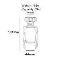 Flacon de parfum personnalisé de luxe 30 ml 50 ml 100 ml Vaporisateur de parfum transparent Design unique Flacon de parfum en verre vide avec emballage boîte