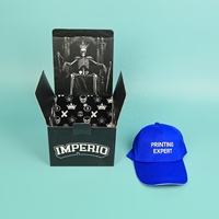 Caja de Cartón Corrugado con Fondo con Cierre y Ranuras Regulares, Caja de Cartón Reciclable Ecológica con Logotipo Personalizado para Empacar Sombreros y Ropa