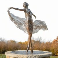Sculpture de danseuse en bronze grandeur nature pour extérieur, statue de femme nue en métal, statue de homme en métal pour la décoration